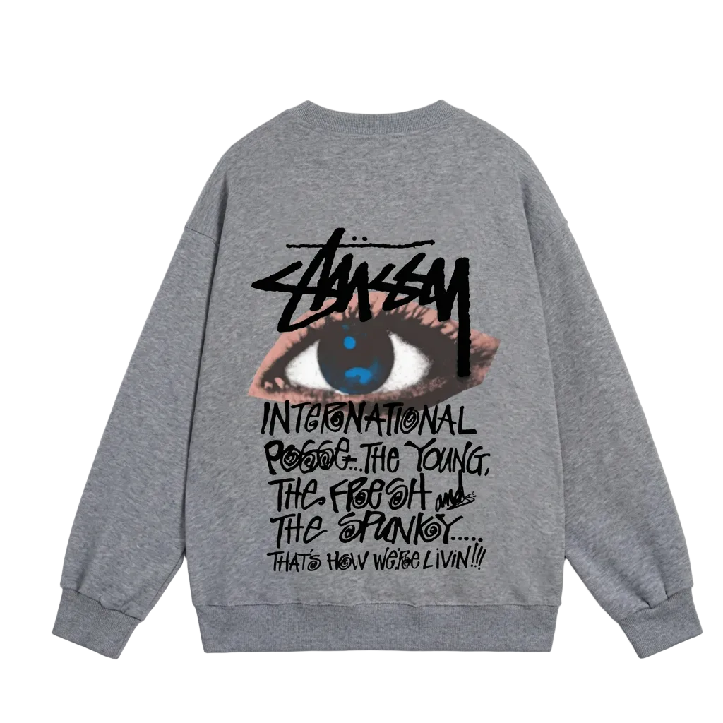 Stussy grey crewneck sweatshirt
