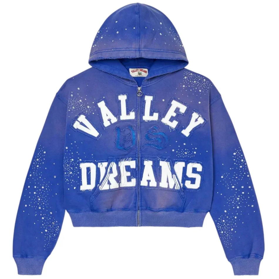Valley Forever Classic Zip Up Hoodie Sapphire