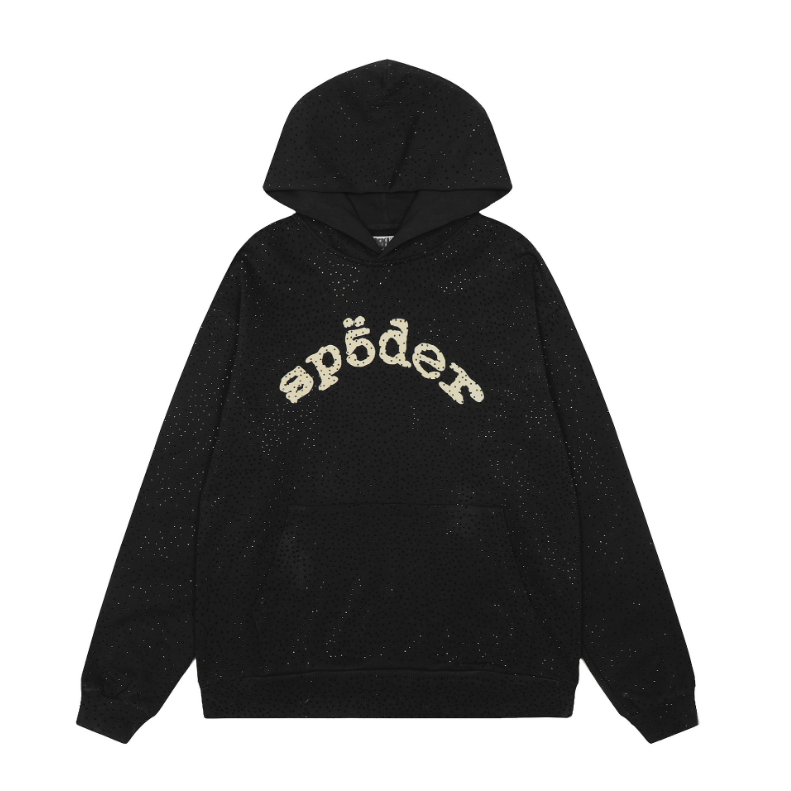 Buzo sp5der brillos negro