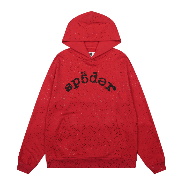 Buzo sp5der brillos rojo