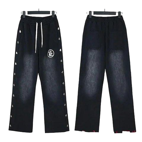 HELLSTAR STUDIOS Washed Loose Button-Down Trousers