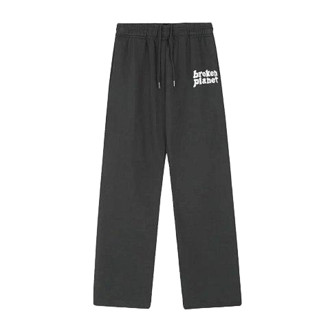 Broken Planet Soot Black Straight Leg Sweatpants