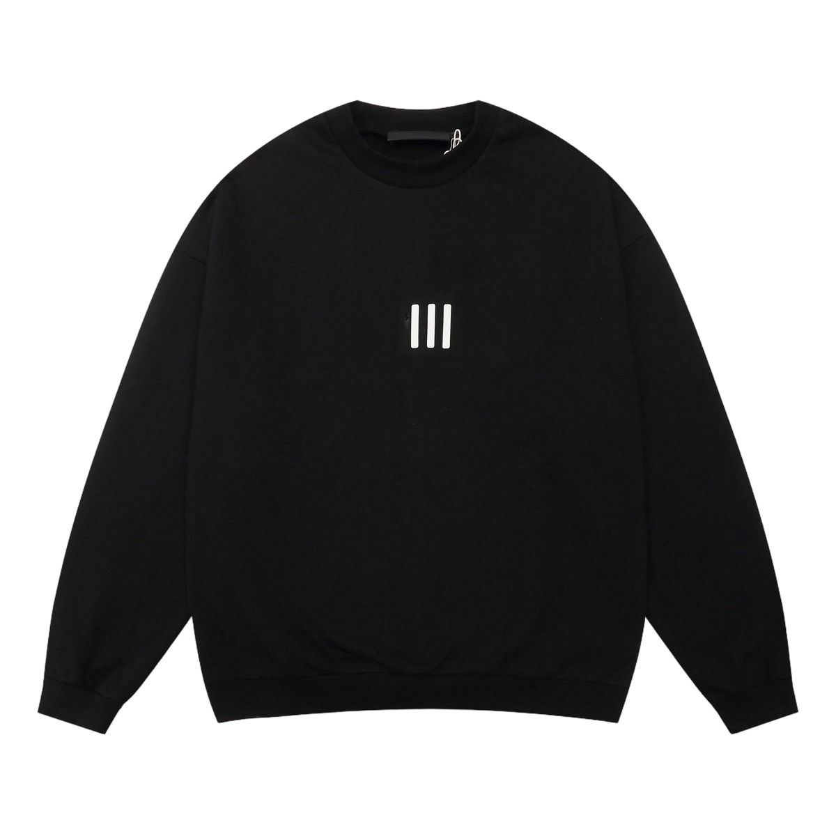 Adidas x Fear of God Athletics Collaboration Black Heavyweight Cotton Crew Neck Sweatshirt