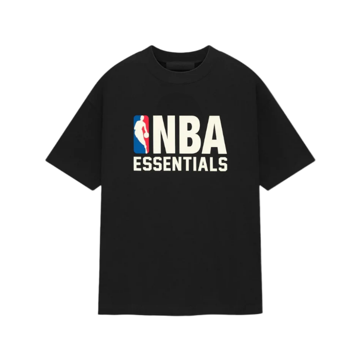 (New Version) Fear of God Essentials x NBA Black Short-Sleeve T-Shirt