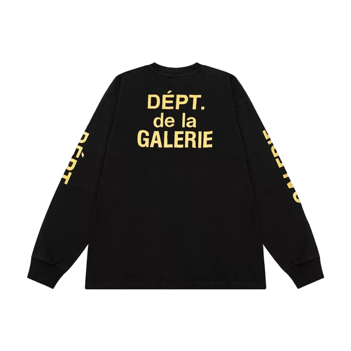 Black long-sleeved T-shirt from Gallery Dept