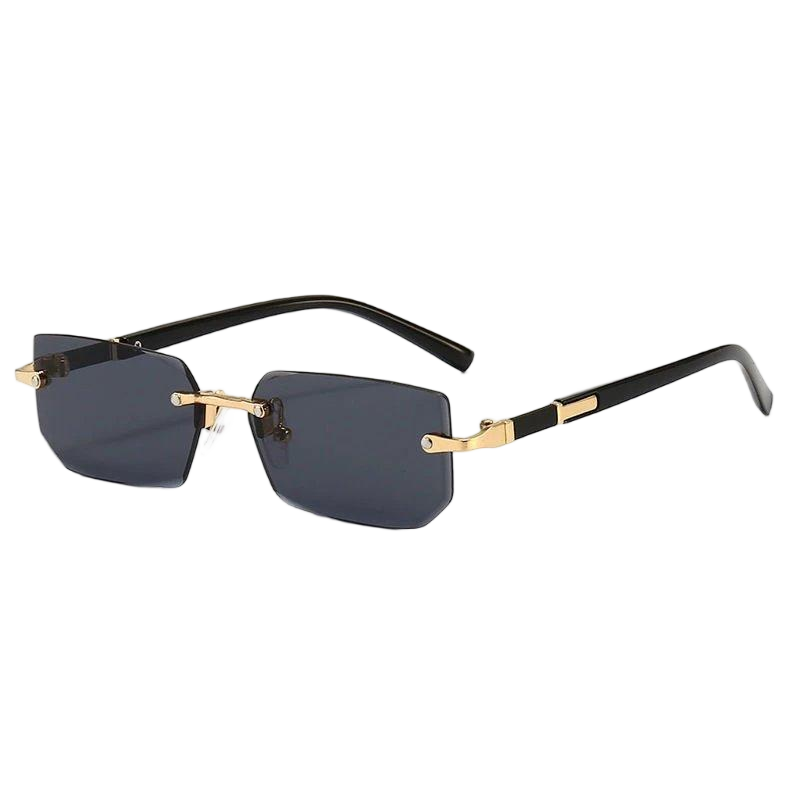 VFDHN retro-style sunglasses with dark gray frameless lenses