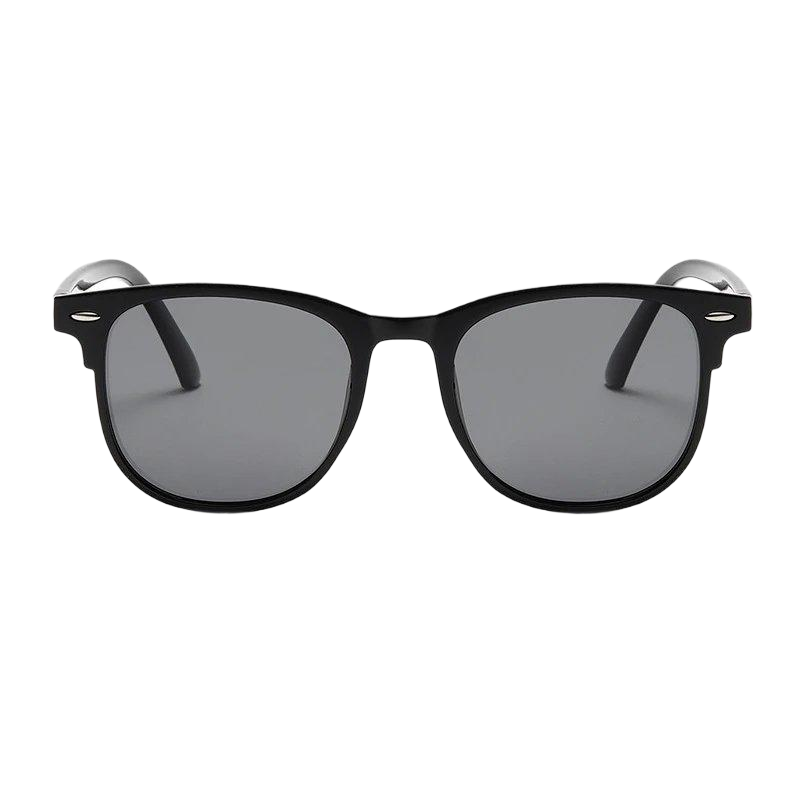 Sojos brand, model SJ2112 retro-style black sunglasses